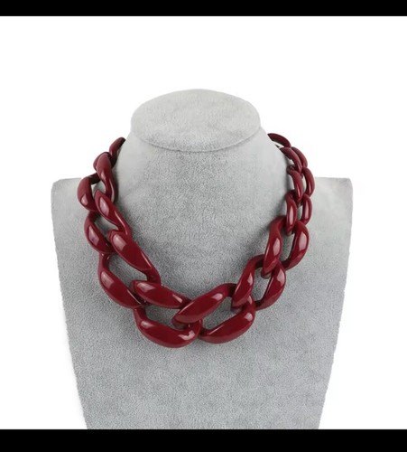 Acrylic big burgundy garnet - acrylic,